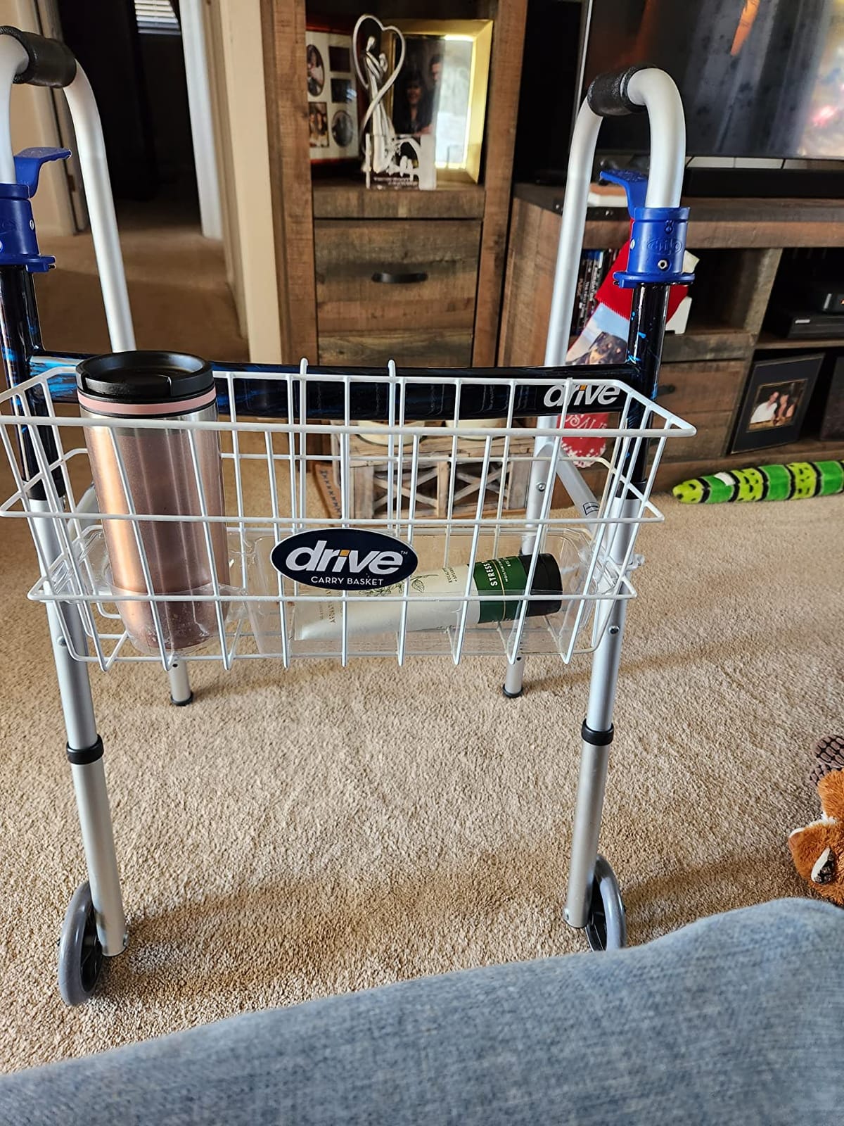 Drive Medical Trigger Release Folding Walker with Contoured Hand Grips | Folding Walker Featuring Trigger Release Mechanism and Contoured Hand Grips for Easy Use Daily for Everyday Use customer photo 2