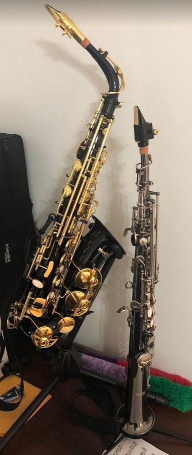 Mendini By Cecilio Eb Alto Saxophone Kit for Beginner - Gold Green customer photo 1