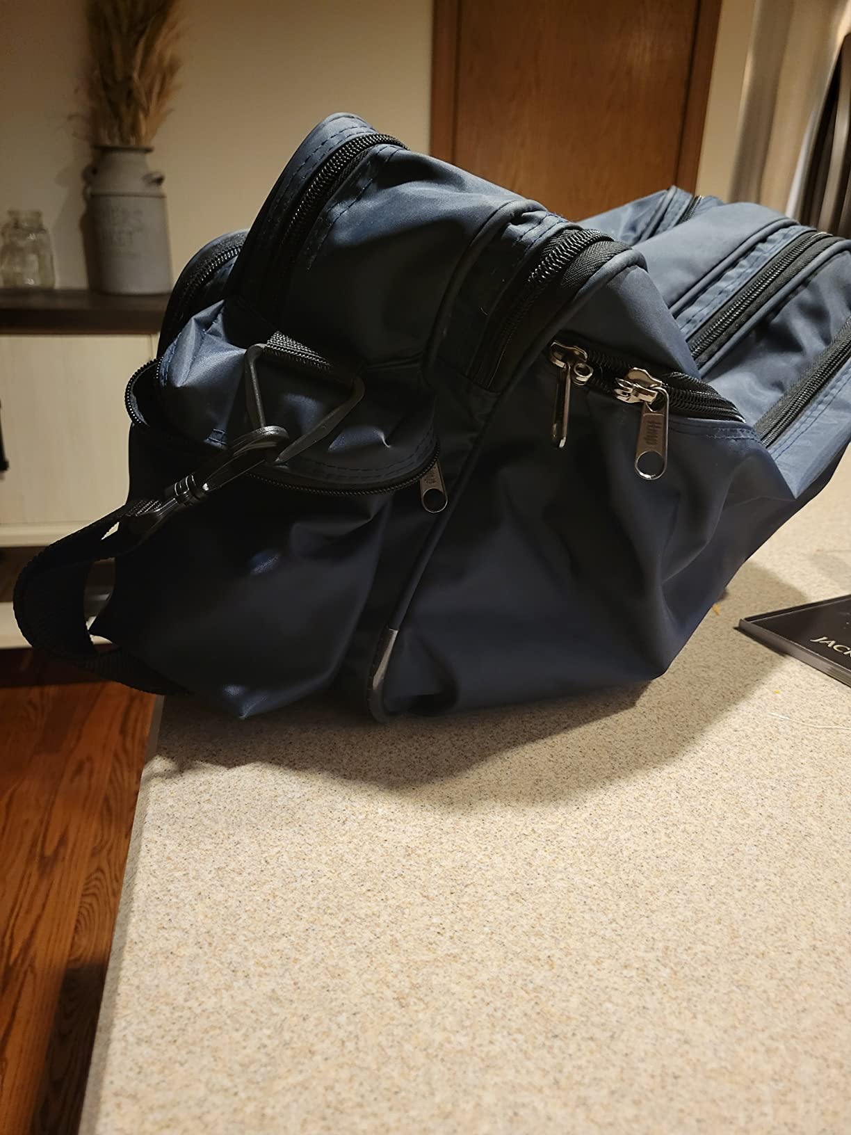 Hopkins Medical Products Original Home Health Shoulder Bag, 70D Waterproof Nylon, Fold-Down Compartment, Adjustable Straps, 14x11x7 inch, Navy Blue customer photo 2