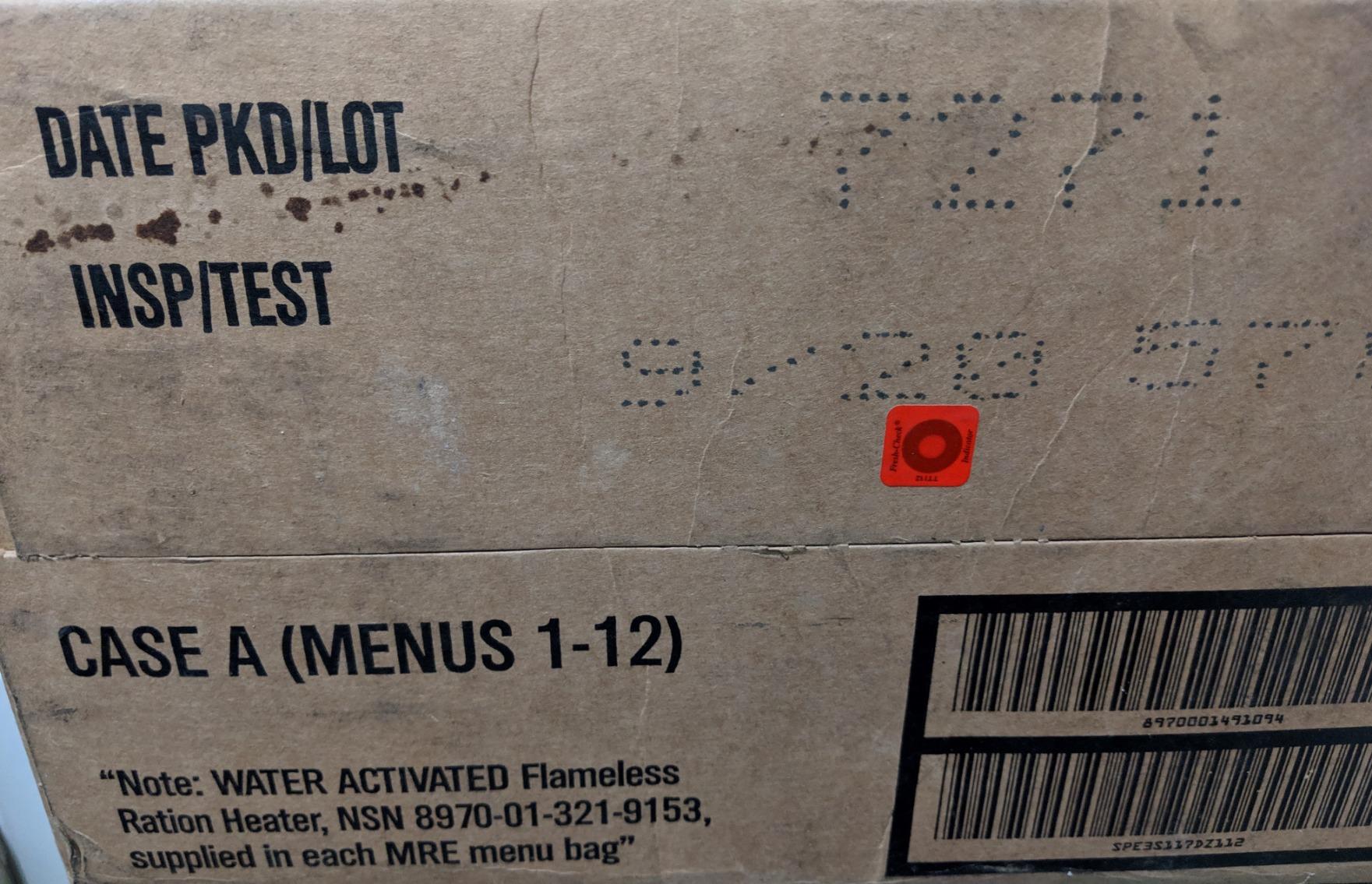 Ammo Can Man MRE Box A by Rothco, Genuine Mil Surplus, Menus 1-12 | Ammo Can Man MRE genuine U.S. military surplus ration box, Menus 1-12, ready-to-eat meals, by Rothco customer photo 2