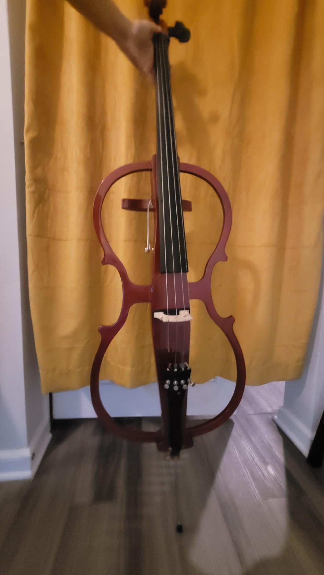 Cecilio 4/4 Silent Electric Cello with Ebony Fittings, Black Metallic customer photo 2