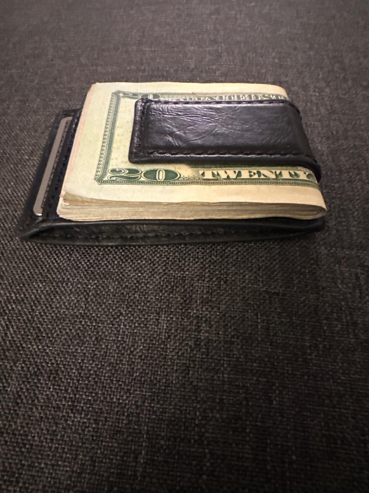Fossil Men's Leather Minimalist Magnetic Card Case with Money Clip Front Pocket Wallet for Men customer photo 1