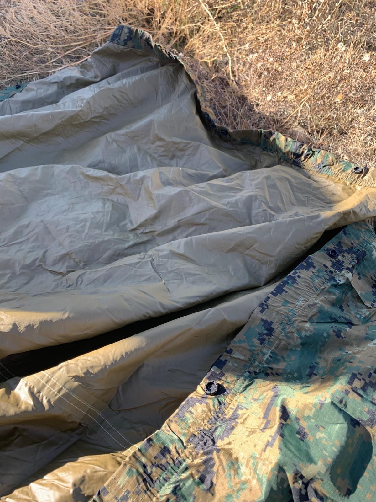 Woodland Camouflage Waterproof Bivy Cover | Durable design | Easy to use | Product features customer photo 1