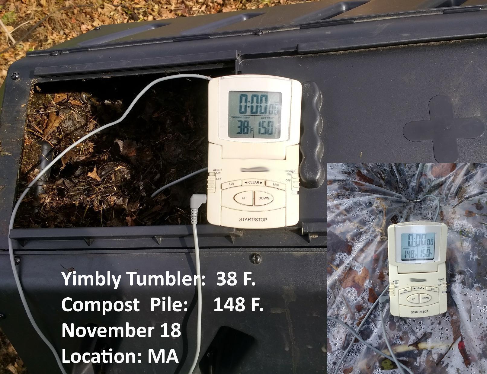 FCMP Outdoor Heavy Duty 37 Gallon 8 Sided Steel Composter, Black | Portable Plastic Dual Chamber Tumbling Composter Outdoor Elevated Rotating Garden Compost Bin customer photo 1