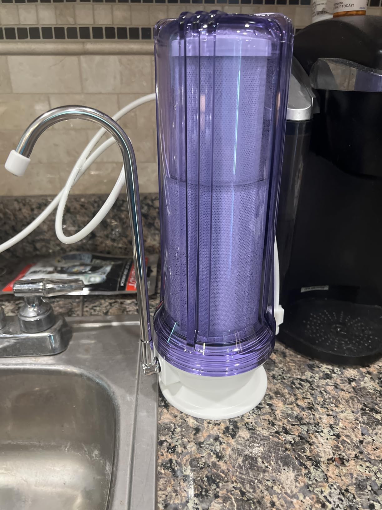 iSpring CKC1C Chlorine Removal Countertop Water Filter System, 10000 Gal | NSF/ANSI Certified Water Filter for Sink Faucet, Reduces Sediment and Odor, 2.5