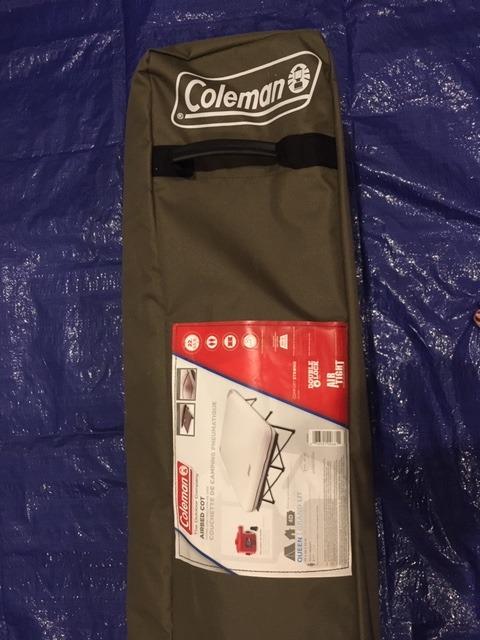 Coleman Queen-Size Airbed Cot Combination, Folding Air Mattress with Steel Frame & Side Table, Battery Pump Included, Great for Camping customer photo 2