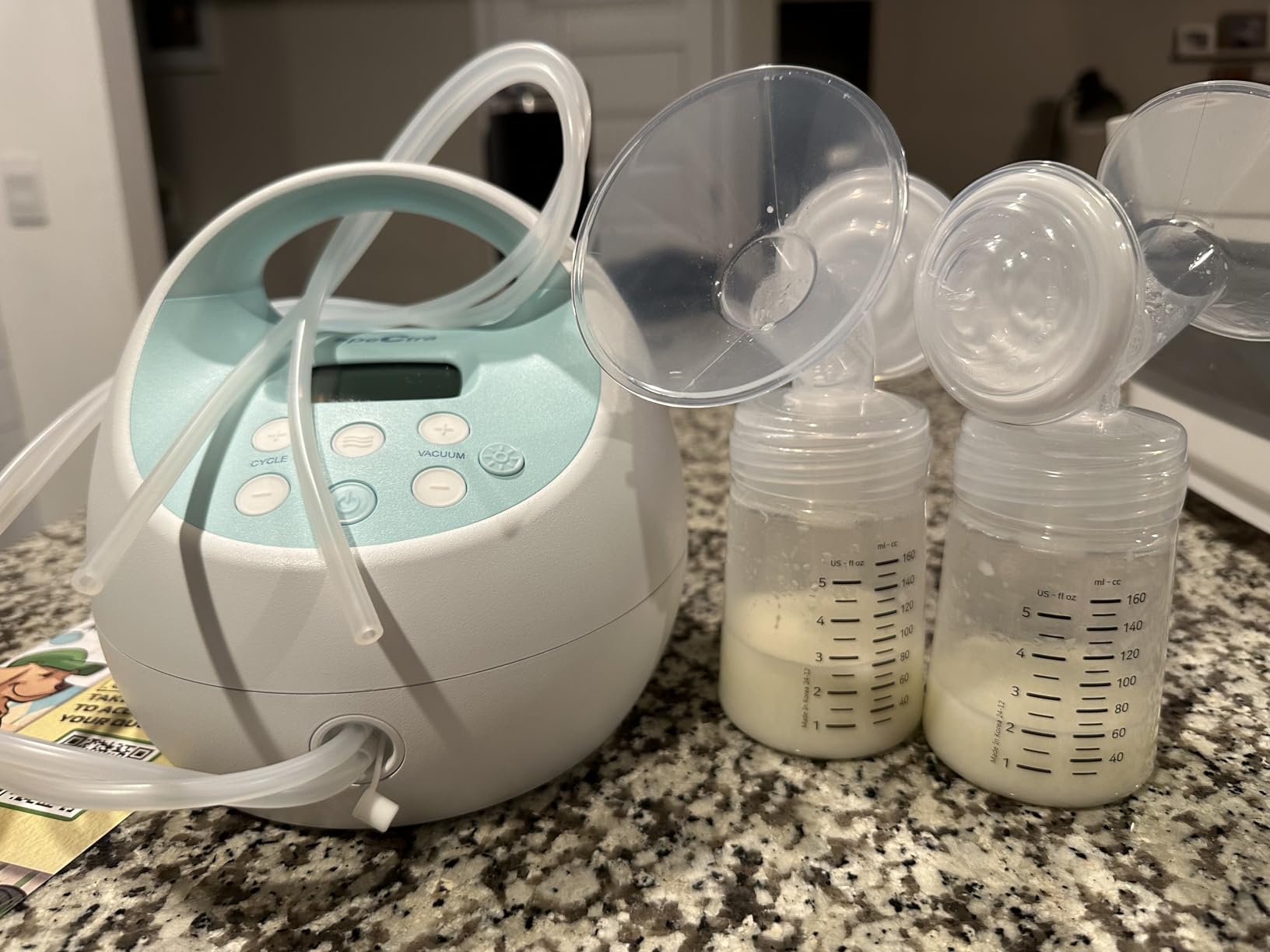 Spectra Baby S1 Plus Electric Breast Milk Pump, Portable Rechargeable Single or Double Electric Breast Pump for Comfortable Breastfeeding Support customer photo 2
