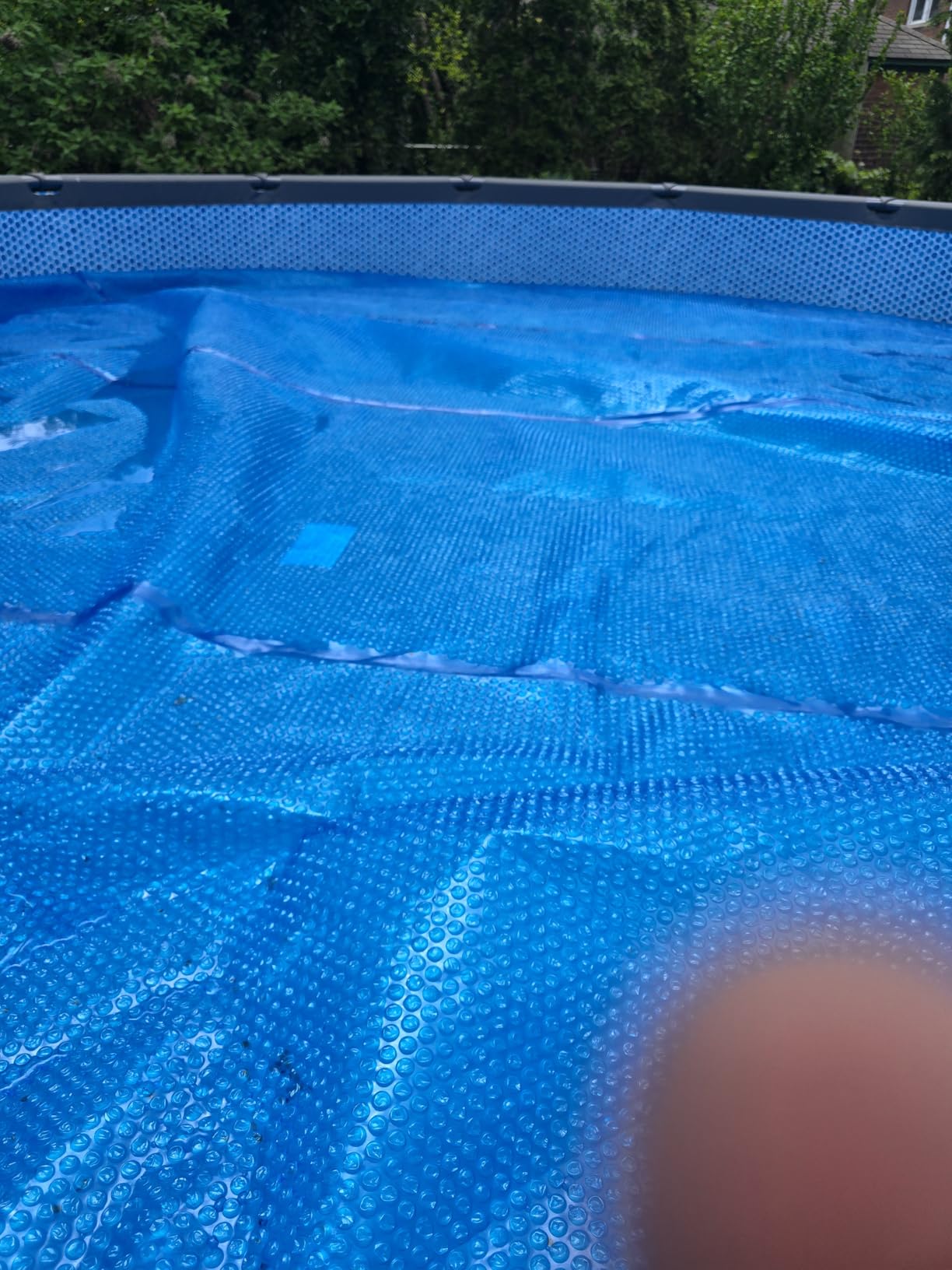 Sun2Solar Blue 24 ft Round Pool Solar Cover | 12 Mil | Heat Retaining Blanket for Inground & Above Ground Swimming Pools | Sun's Energy Heats Pool | Bubble Heating Blankets | 1200 Series customer photo 1