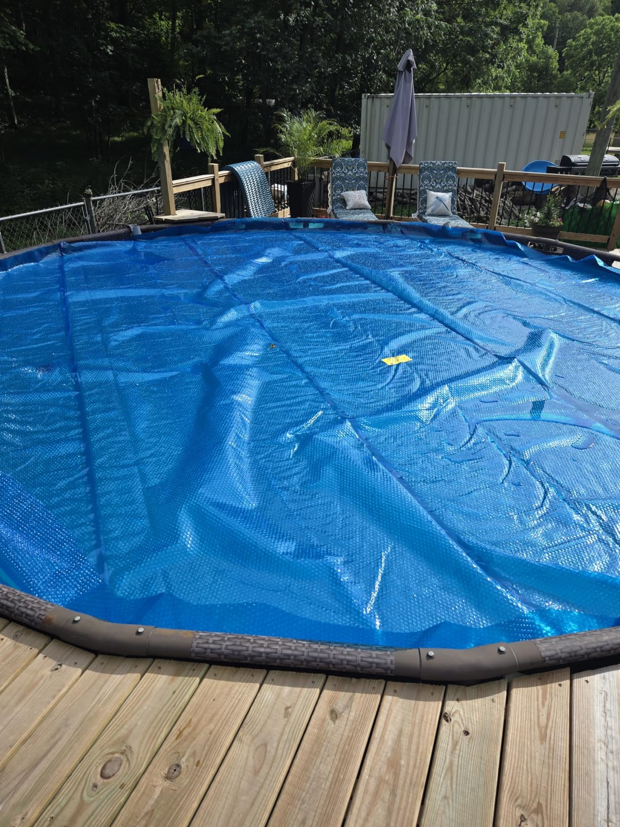 Sun2Solar Blue 24 ft Round Pool Solar Cover | 12 Mil | Heat Retaining Blanket for Inground & Above Ground Swimming Pools | Sun's Energy Heats Pool | Bubble Heating Blankets | 1200 Series customer photo 2