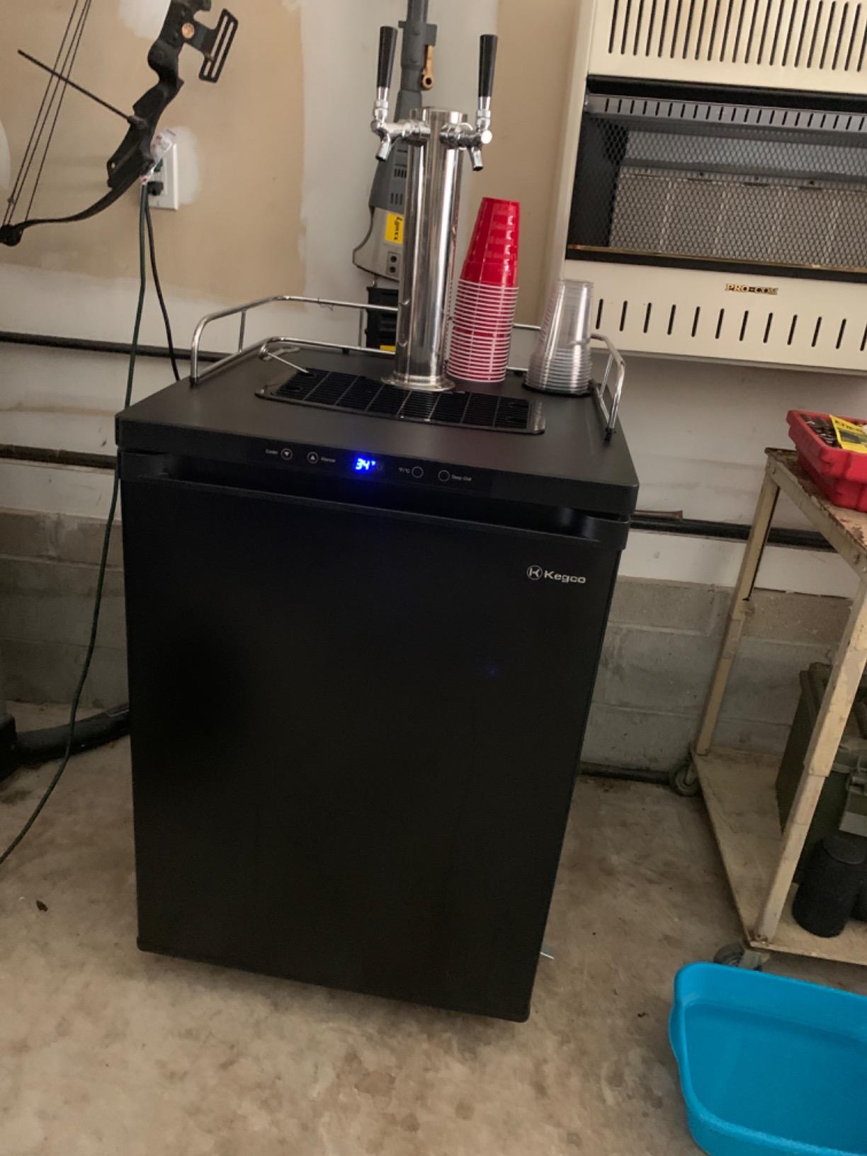 Kegco K309B-2 Double Faucet Digital Black Kegerator customer photo 1