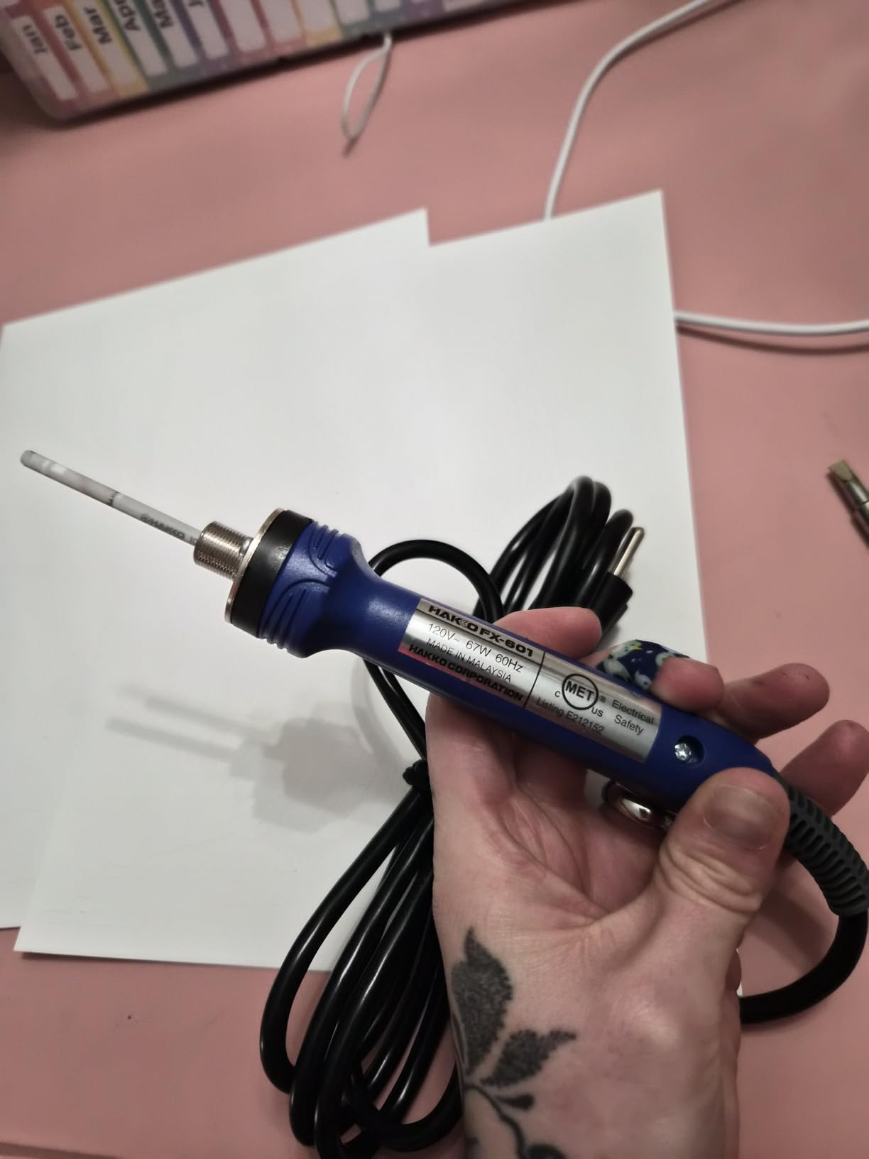 Hakko FX601-02 Adjustable Temperature Controlled Soldering Iron, 67 Watts customer photo 2