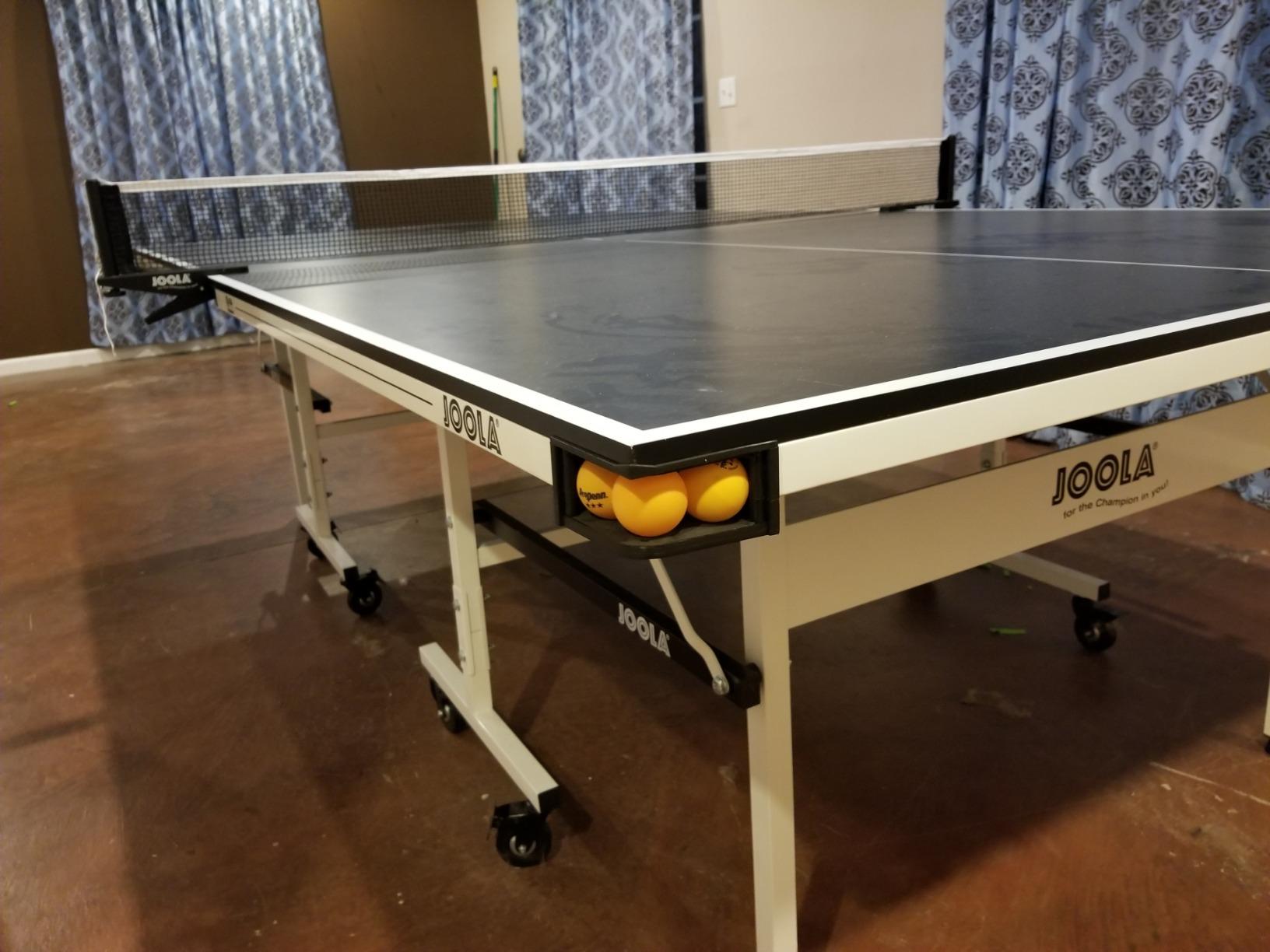 JOOLA Rally TL Professional MDF Indoor Ping Pong Table w/Quick Clamp Table Tennis Net & Post Set - 10 Minute Easy Assembly - Corner Ball Holders - Tournament Quality - Includes Playback Mode customer photo 2