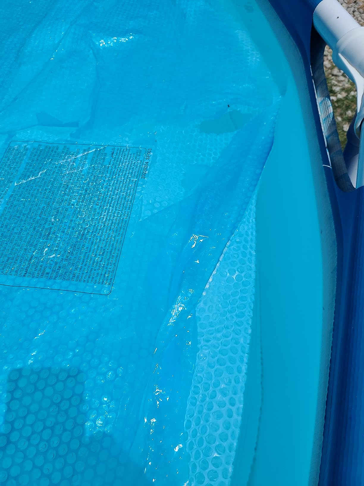Intex 28012 - Thermal Pool Cover Easy Set/Round Frame, Polyethylene, Blue, 366 cm customer photo 2