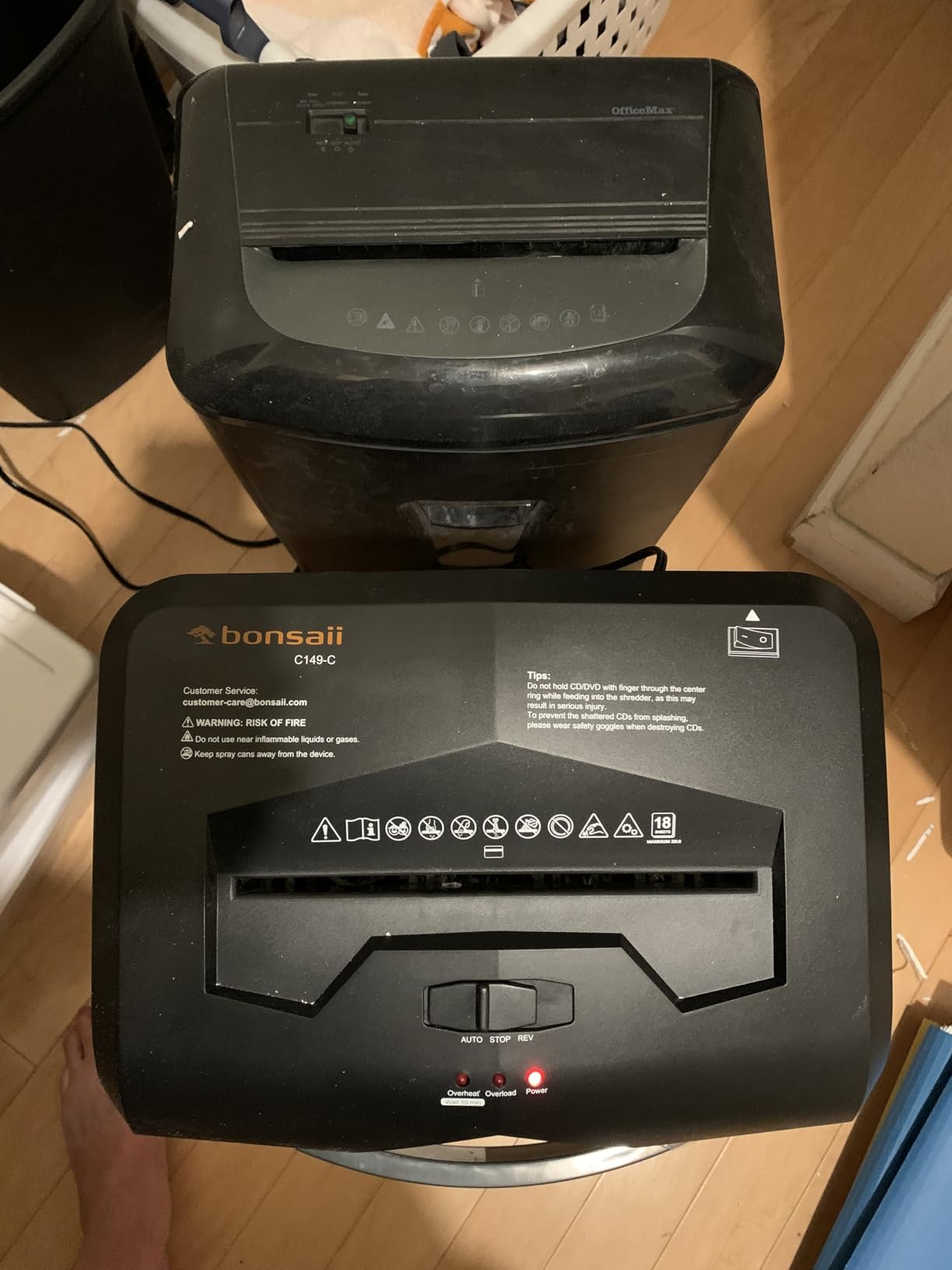 Bonsaii Paper Shredder, 18-Sheet 60-Minutes Shredder for Office Heavy Duty Cross-Cut Shredder with 6 Gallon Pullout Basket 4 Casters(C149-C) customer photo 2
