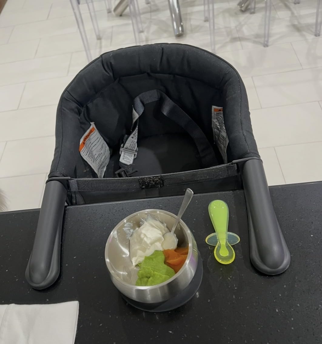 Inglesina Fast Table Chair, Black - Portable Baby High Chair - for Babies & Toddlers up to 37 lbs - Collapsible Design - Fits Tables 0.8'' to 3.5'' Thick - Compact & Easy to Use - Travel Bag Included customer photo 1