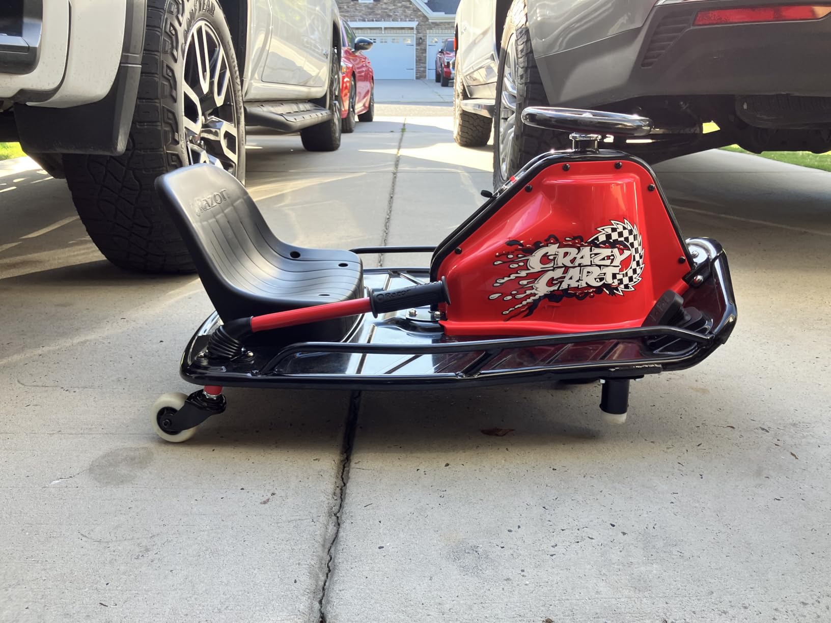 Razor Crazy Cart Sport - 24V Electric Drifting Go Kart, Variable Speed, Up to 12 mph, Up to 40 Minutes of Continuous Use, Drift Bar for Controlled Drifts, Ages 9+ customer photo 1