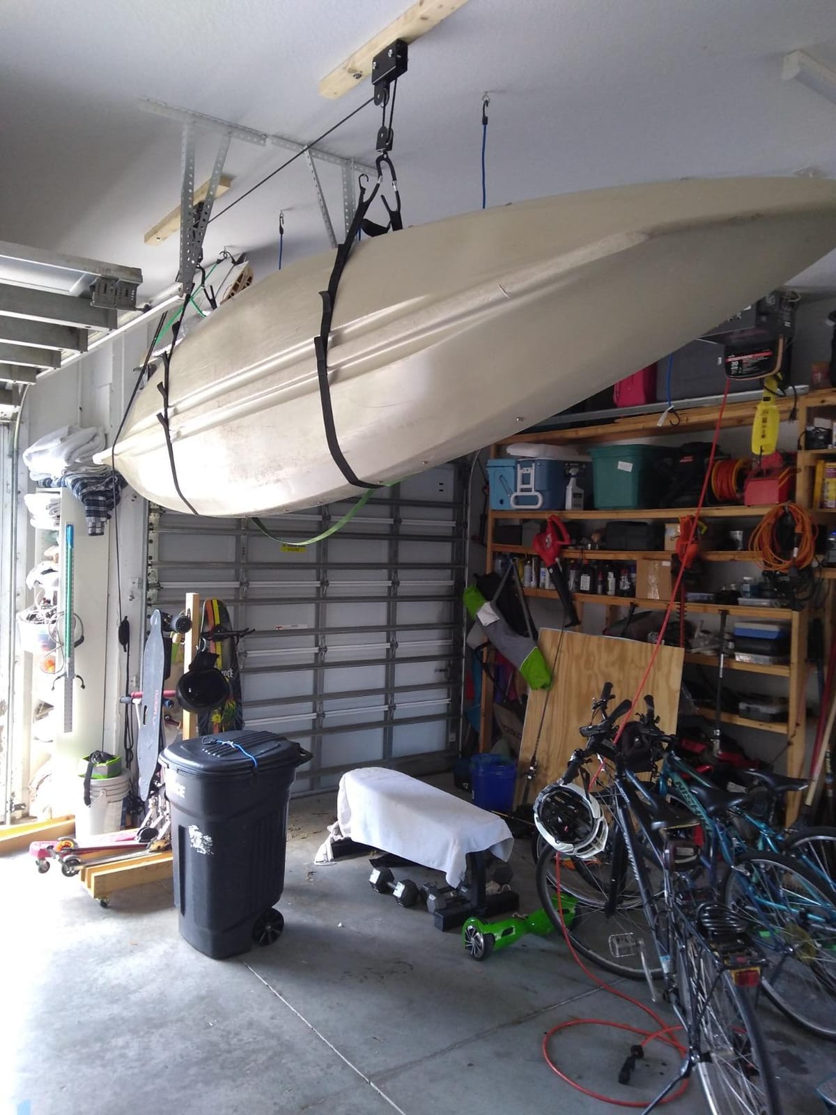 Extreme Max 3004.0204 Kayak/Canoe/Bike/Ladder Hoist & Lift for Storage in Shop or Garage - 120 lb. Capacity, Black customer photo 2