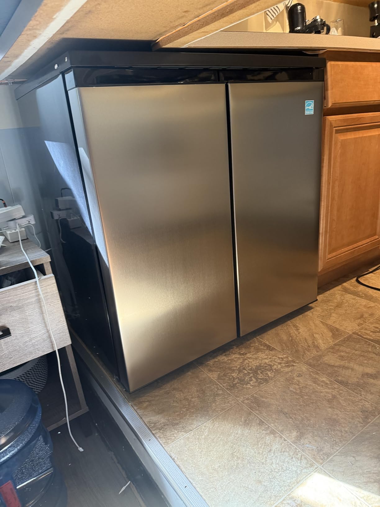 Avanti Mini Fridge Compact Side-by-Side Refrigerator with Freezer for Home Office or Dorm, Features Dual Doors Adjustable Glass Shelves and Adjustable Temperature Control, 5.5-Cu.Ft, Stainless Steel customer photo 2