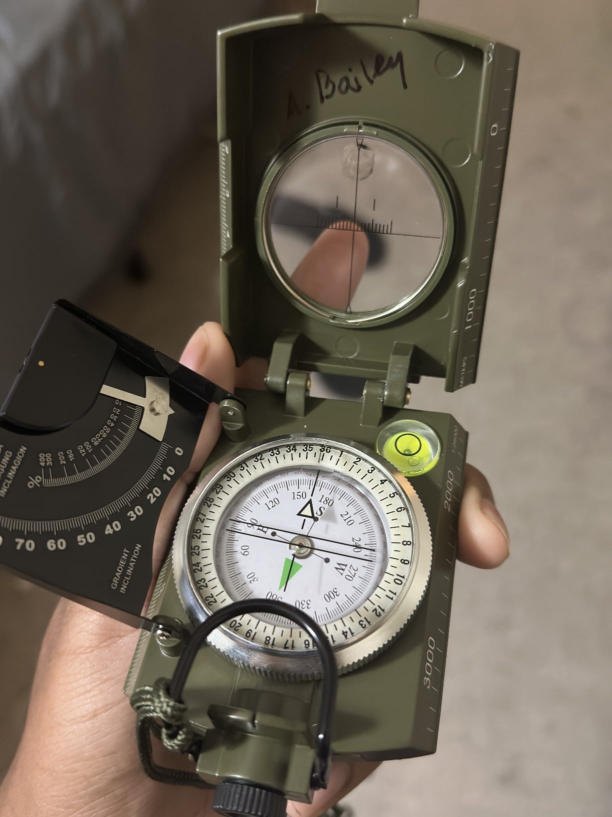 Eyeskey Multifunctional Military Sighting Navigation Compass with Inclinometer | Impact Resistant & Waterproof Compass for Hiking, Camping customer photo 1