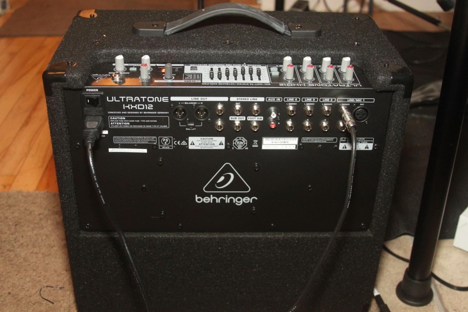 Behringer ULTRATONE KXD12 600-Watt 4-Channel PA System/Keyboard Amplifier with 12