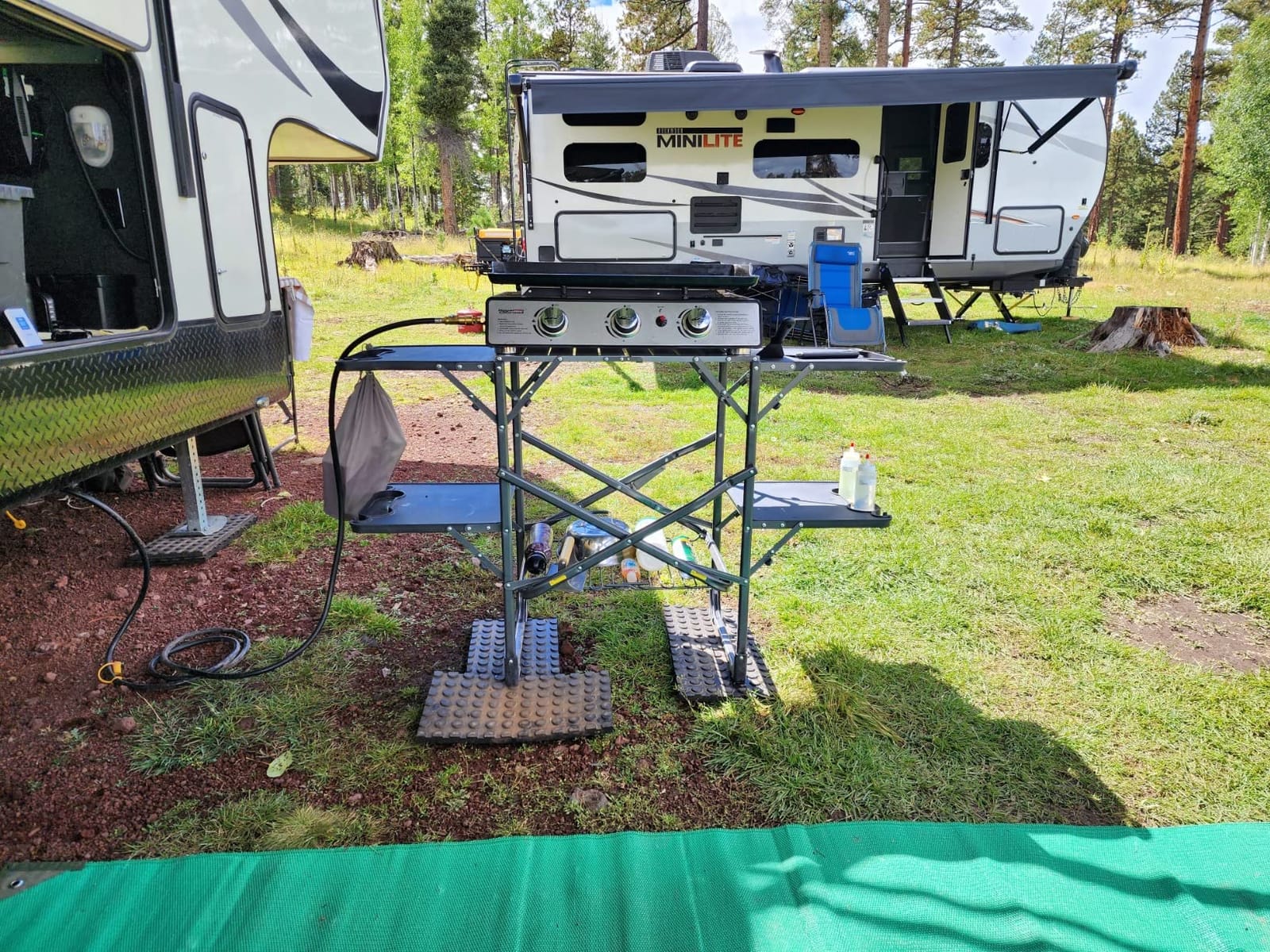 GCI OUTDOOR Slim-Fold Cook Station | Portable Folding Kitchen Table with a Heat Resistant Tabletop, 4 Side Tables & Storage Rack, Perfect for Picnics & Camping Trips customer photo 1