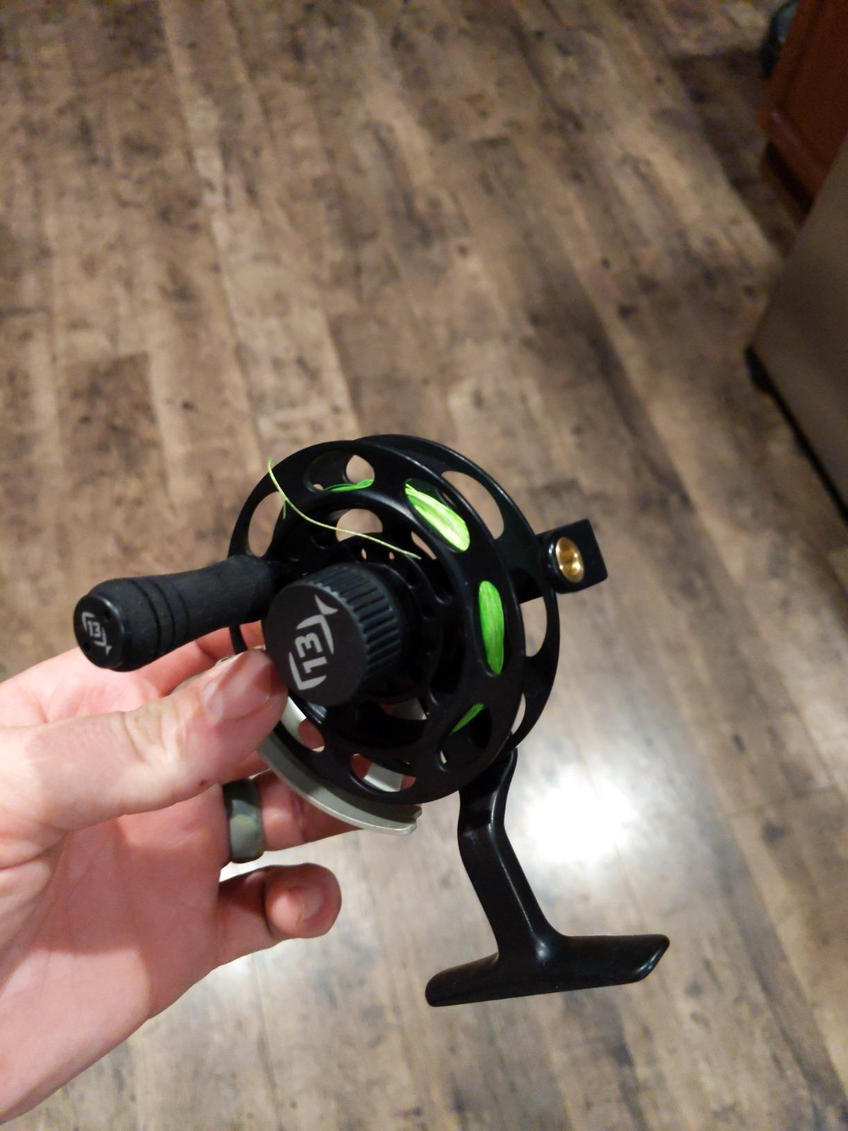 Black Betty - Inline Ice Fishing Reel - 1:1 Gear Ratio - Left Hand Retrieve + Right Hand Retrieve Interchangeable - BB2015 customer photo 1