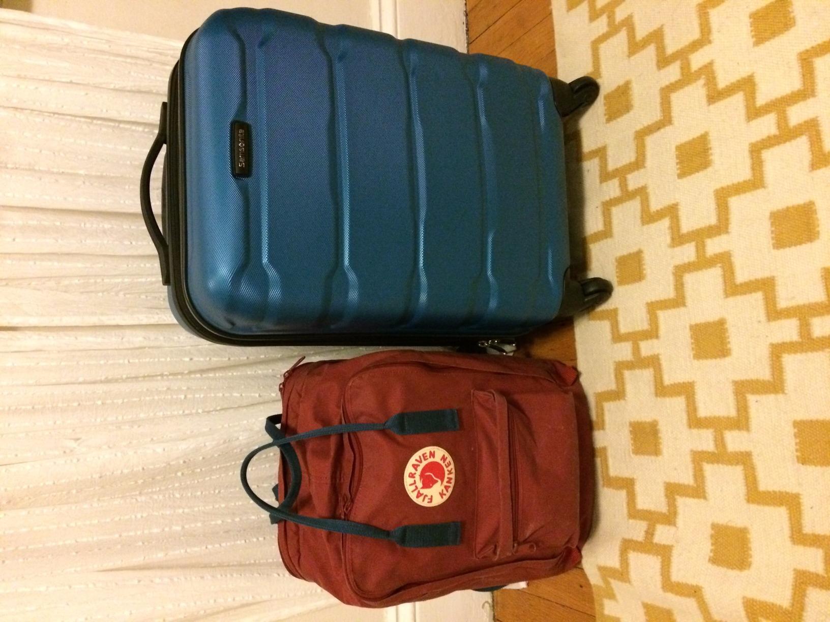 Samsonite Omni PC Hardside Expandable Luggage with Spinner Wheels, Teal, Checked-Large 28-Inch customer photo 1