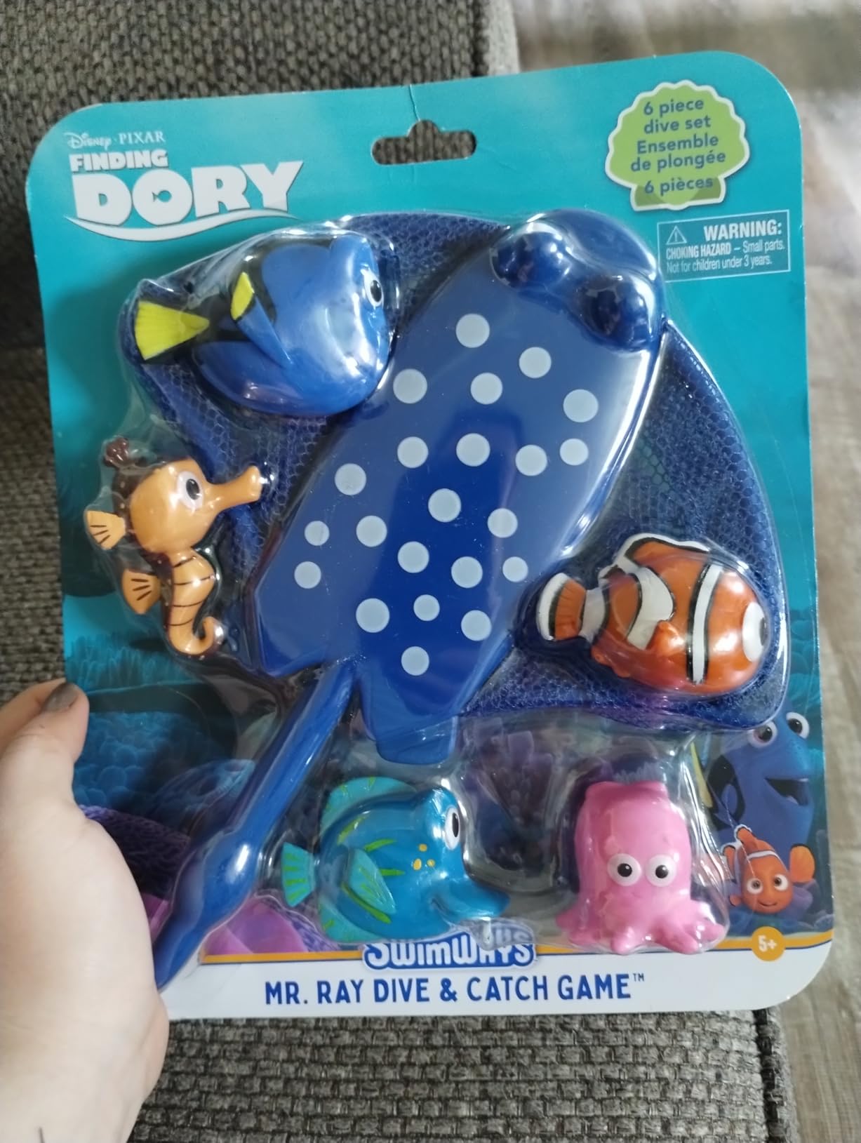 SwimWays Disney's Finding Dory Mr. Ray's Dive and Catch Game for Ages 5+ | Weighted Waterproof Figurines Sink and Encourage Active Summer Play; Builds Swimming Confidence With Diving Games and Races customer photo 1