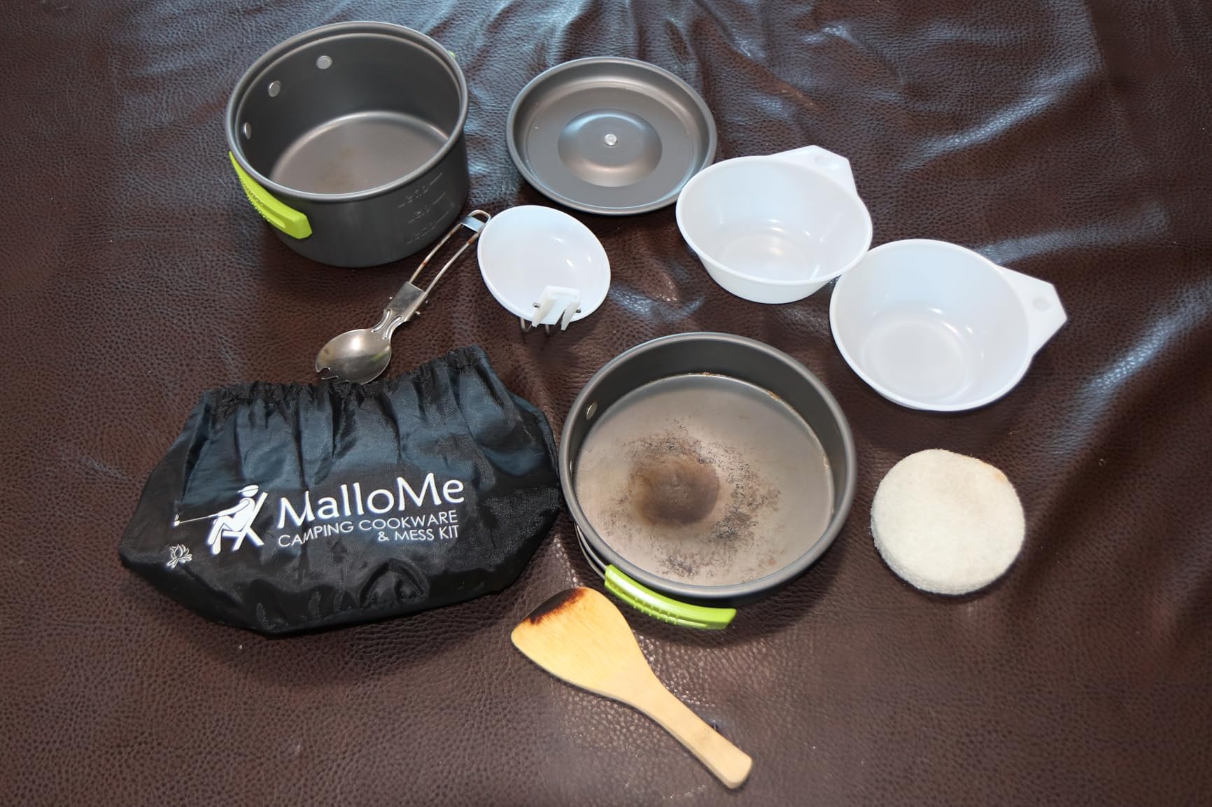 MalloMe Camping Cookware Mess Kit for Backpacking Gear – Camping Cooking Set - Camping Pots and Pans Set - Backpacking Stove/Portable Stove Compatible - Camp Kitchen Equipment Accessories Pot customer photo 1