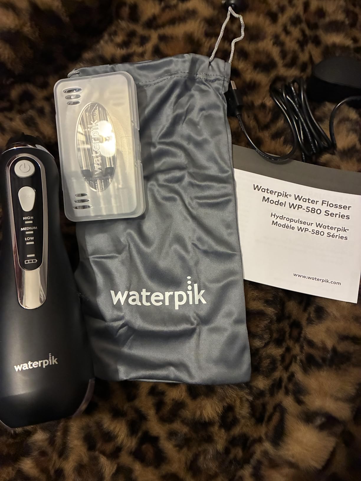 Waterpik Cordless Advanced Portable Water Flosser, Rechargeable, White | 3 Settings, 4 Tips, Travel Bag, for Gums, Teeth, Dental Braces, Implants, Shower Use ADA Accepted WP-580 customer photo 2