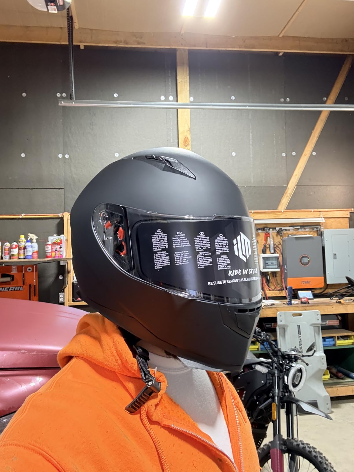 ILM Full Face Motorcycle Helmets for Adult Men and Women DOT Model ILM-313 customer photo 2