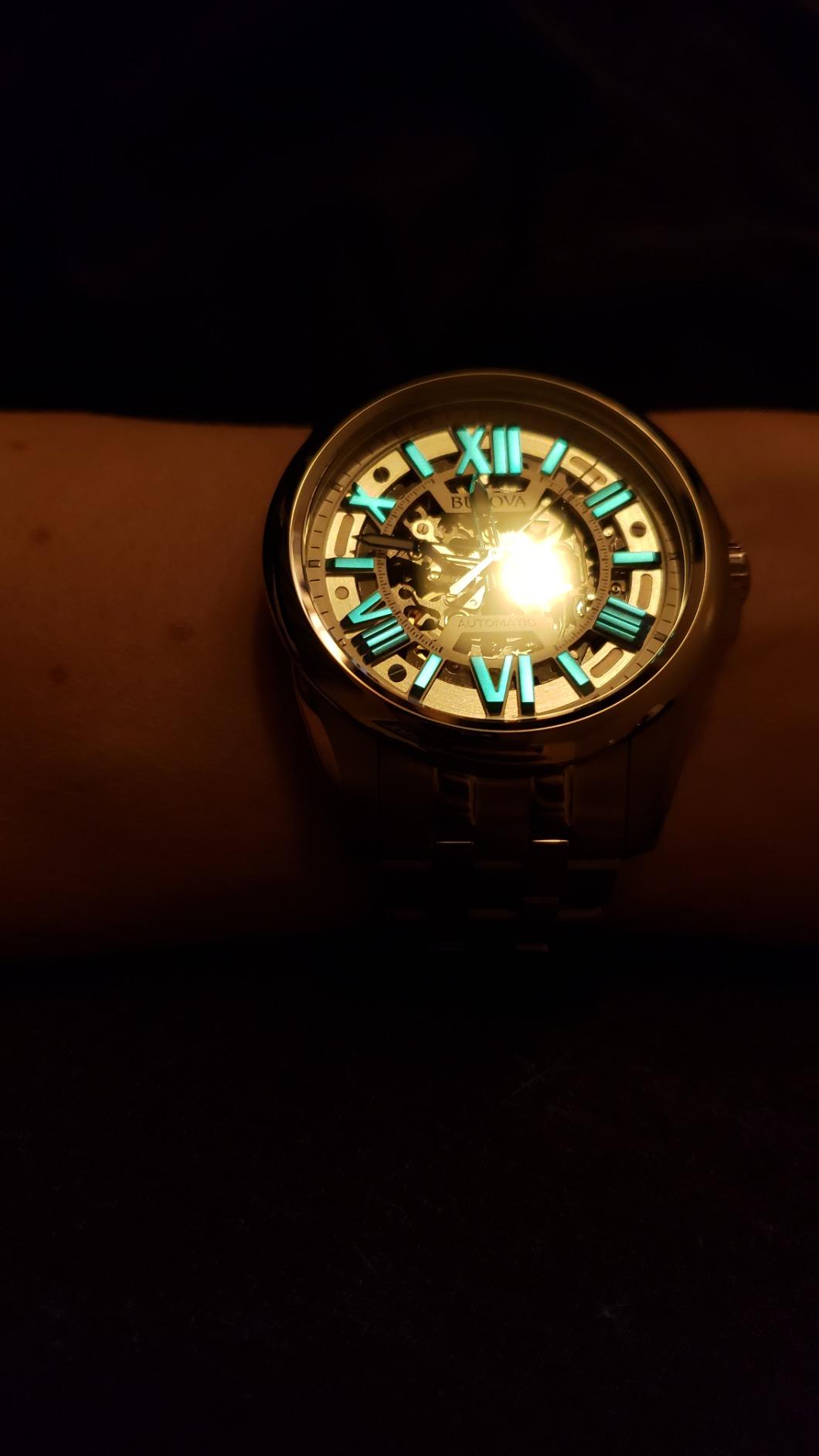 Bulova Men's Classic Sutton 3-Hand 21-Jewel Automatic Watch, 42 Hour Power Reserve, Skeleton Dial, Luminous Hands, 100M Water Resistant, 43mm customer photo 2