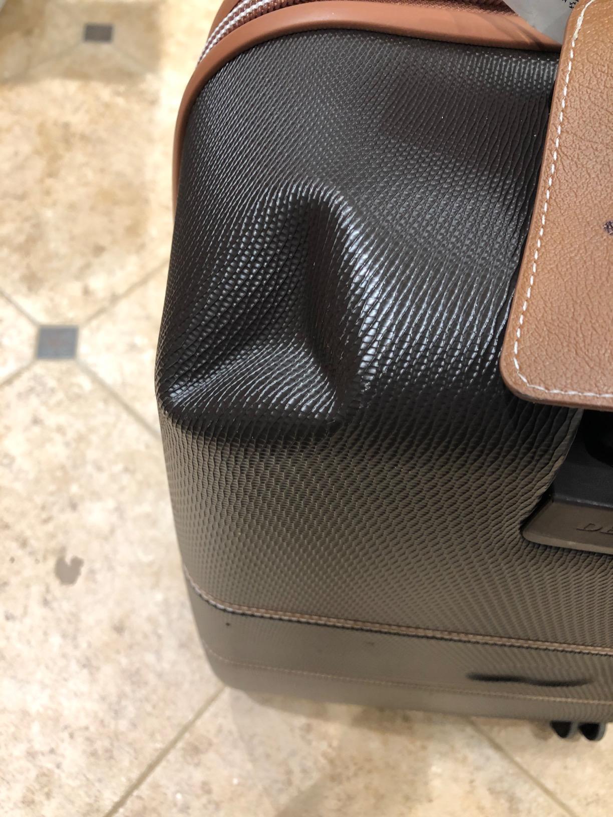 DELSEY Paris Chatelet Hard+ Hardside Luggage with Spinner Wheels, Chocolate Brown, Checked-Medium 24 Inch customer photo 1