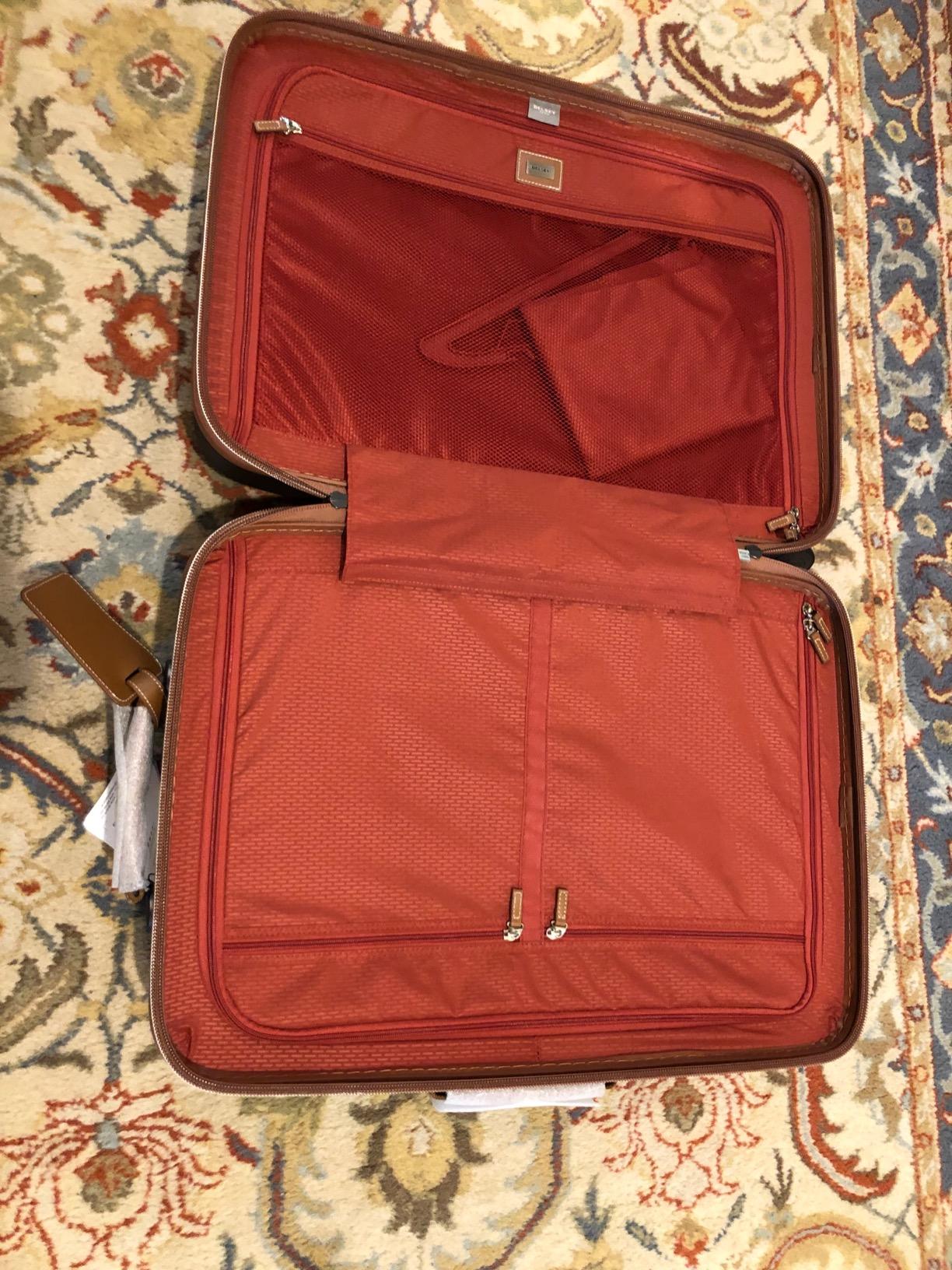 DELSEY Paris Chatelet Hard+ Hardside Luggage with Spinner Wheels, Chocolate Brown, Checked-Medium 24 Inch customer photo 2