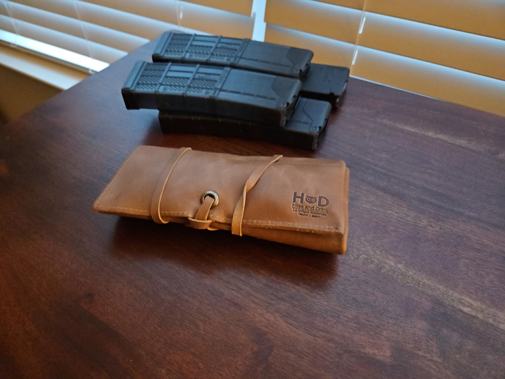 Hide & Drink, Leather Watch Roll Organizer Handmade from Full Grain Leather, Holds Up to 4 Watches, Easy Carry On Watchlover Storage (Swayze Suede) customer photo 2
