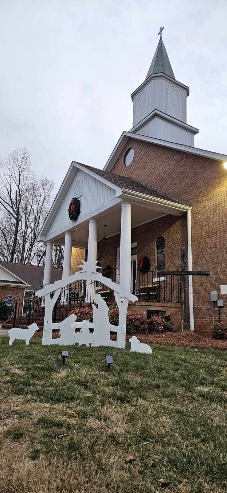 Large White Outdoor Nativity Set customer photo 1