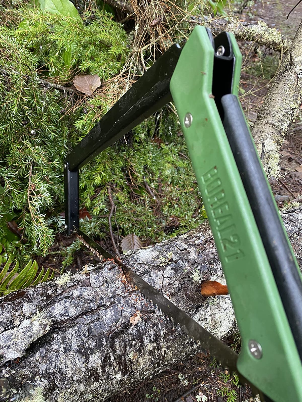 AGAWA - BOREAL21-21 Inch Folding Saw with All-Purpose Saw Blade - Camping Gear For Hiking, Fishing, Hunting, Bushcraft & Survival Kit (Black Frame/Green Handle) customer photo 1