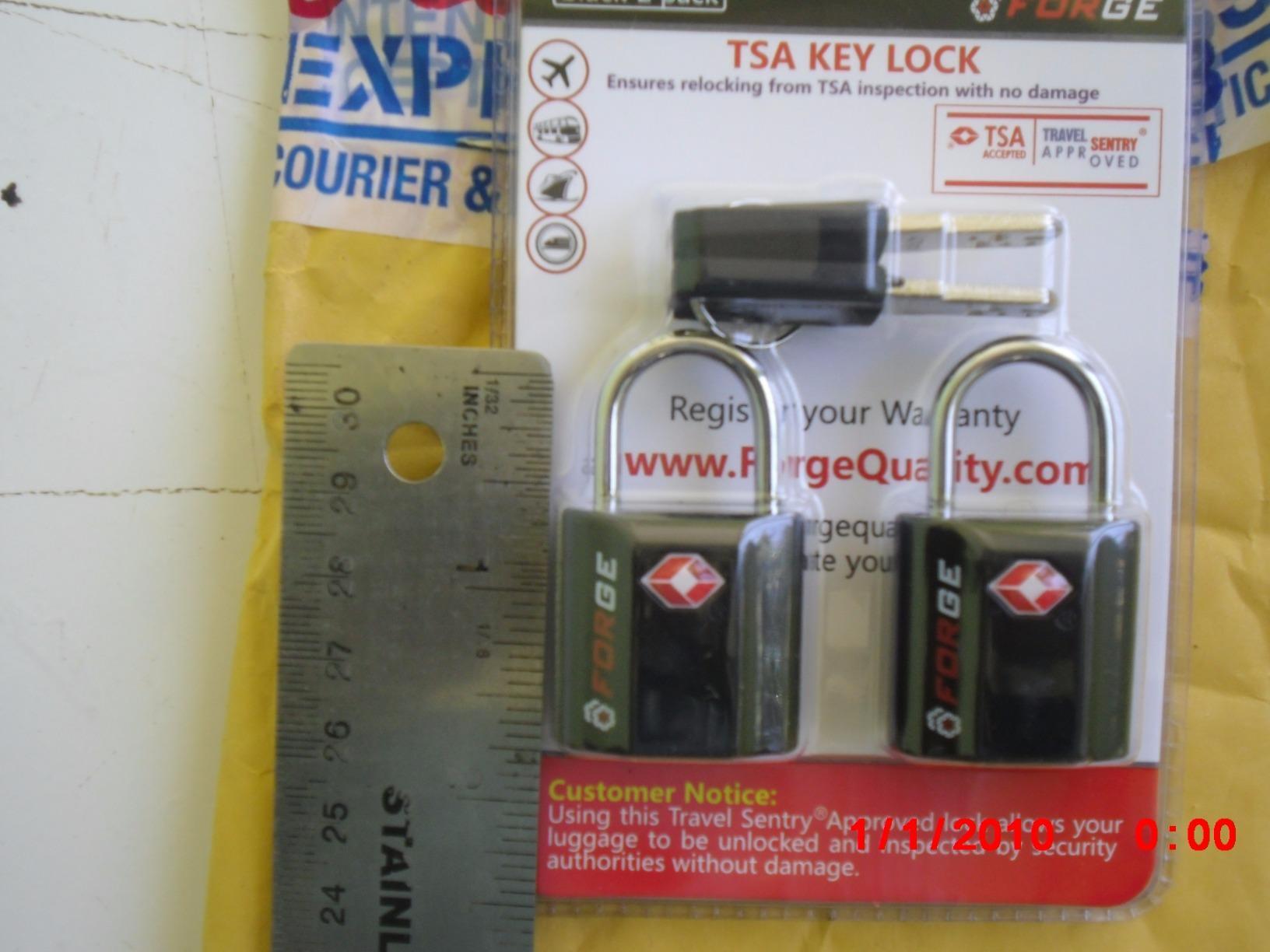 Forge OX 1'' Wide 1.8'' Tall, TSA Approved Luggage Locks: Key Locks for Travel. Ultra Secure Dimple Key Travel Locks Alloy Body. for Luggage, Backpack, Small Toolbox and More. Black 2 Pack customer photo 1