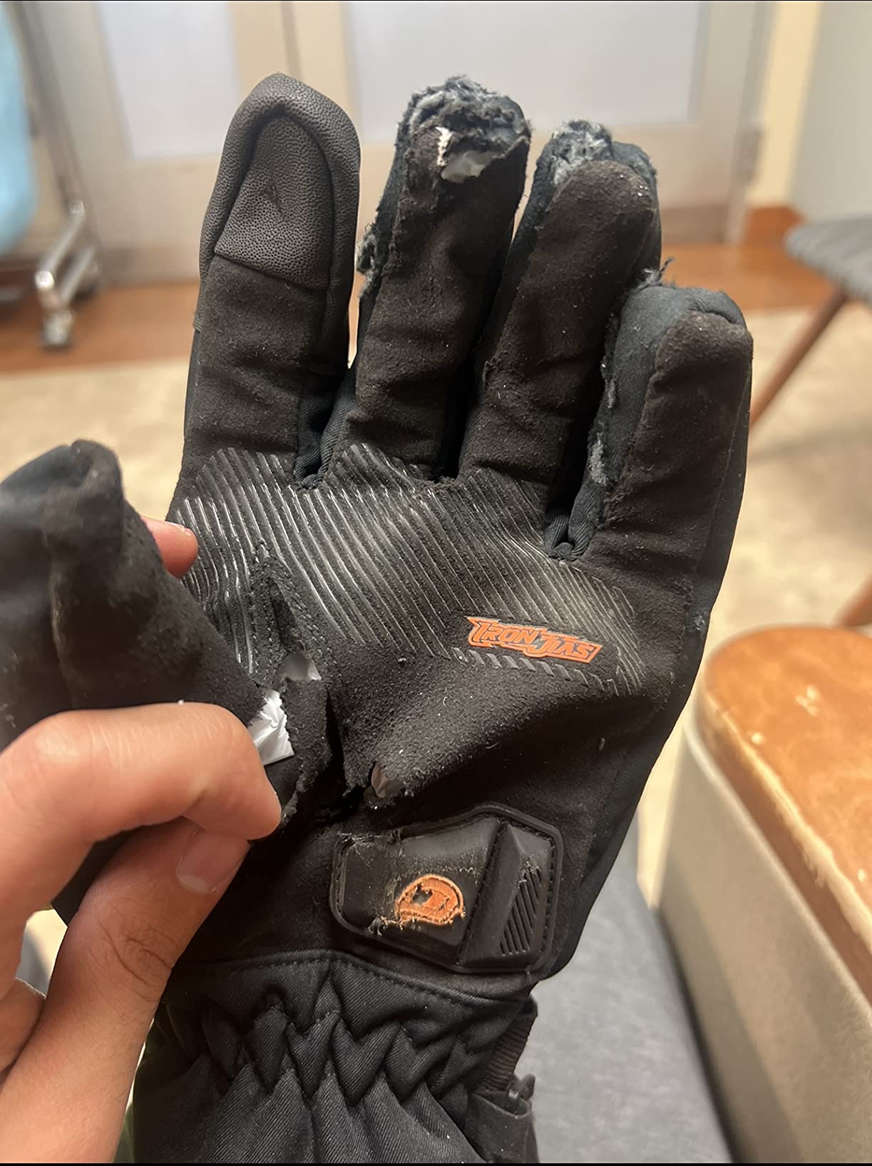 IRON JIA'S Winter Motorcycle Gloves with CE Level 1KP Protection | Plush Lining, 3M Insulation, Waterproof, Windproof, Touchscreen, Knuckle Protection, Shock-Absorbing Palm, Non-Slip Grip customer photo 1