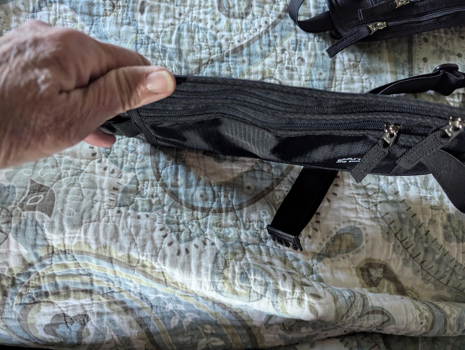Money Belt - Passport Holder Secure Hidden Travel Wallet with RFID Blocking, Undercover Fanny Pack (Black) customer photo 1
