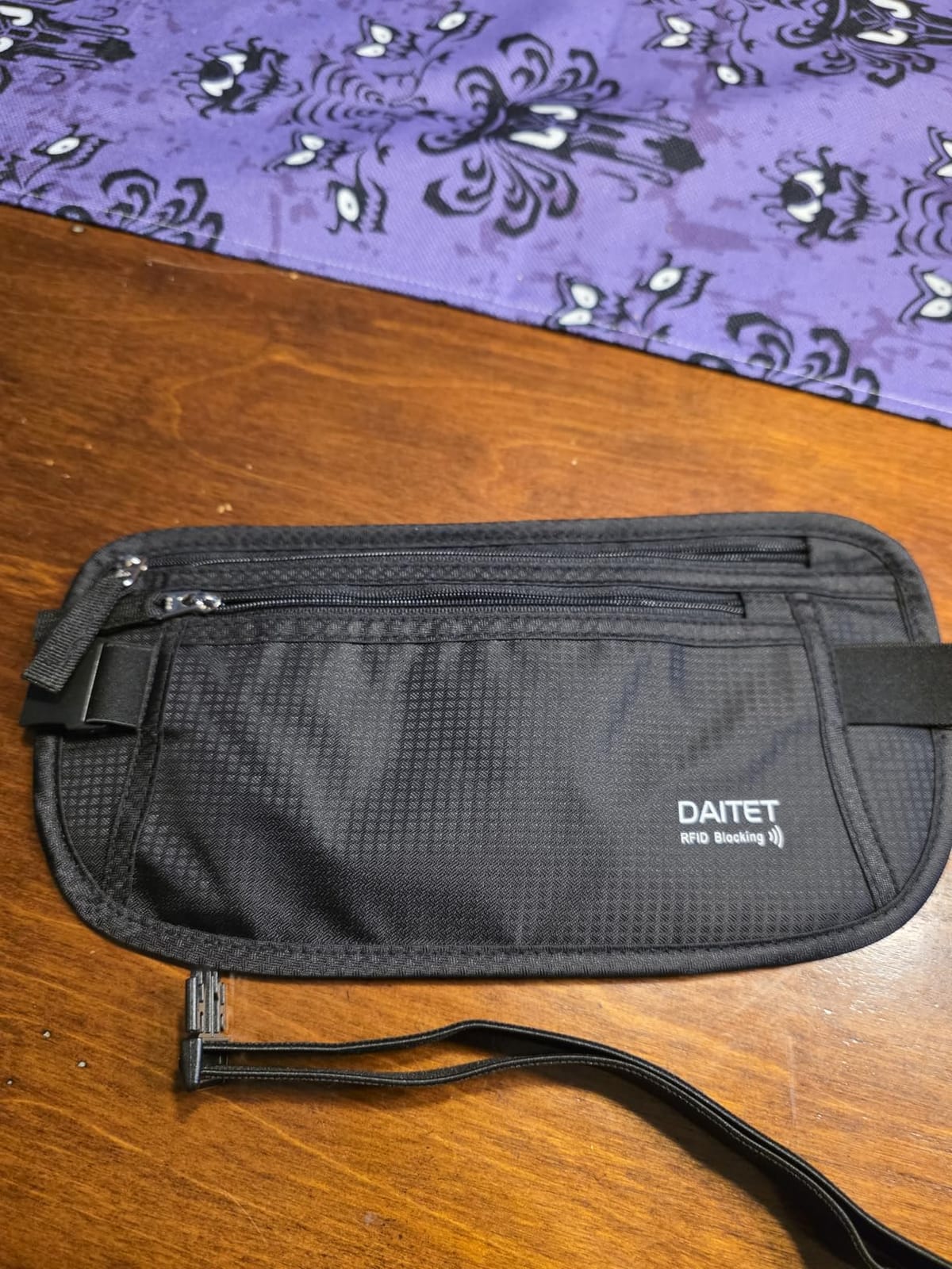 Money Belt - Passport Holder Secure Hidden Travel Wallet with RFID Blocking, Undercover Fanny Pack (Black) customer photo 2