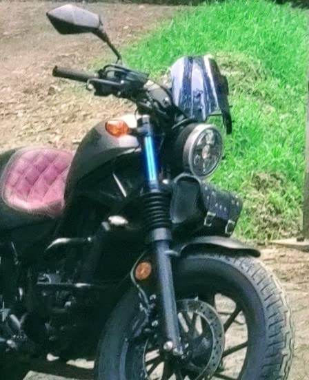 Motorcycle 41MM Harley Rubber Fork Boots Gators Gaiters Covers - Fits Harley Wide Glide Big Twin FXST FXDWG FXWG - Chopper Bobber Cafe Racer Triumph customer photo 1
