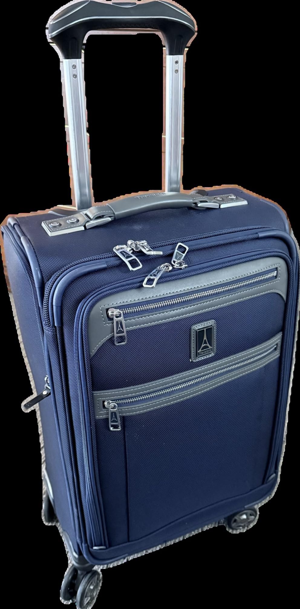 Platinum Elite Checked Luggage Spinner, Black, 25-Inch customer photo 2