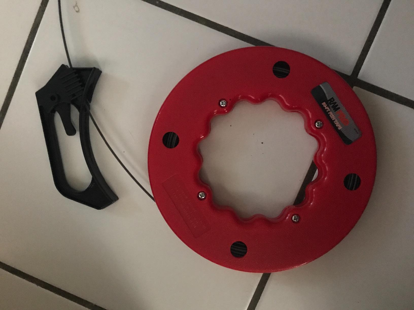 Fish Tape Wire Puller 50ft - Easy to use Cable Puller Tool with Double Loop Tip - Flexible Wire Fishing Tools for Walls and Electrical Conduit - 1/8 Steel Fish Tape Durable Housing - RamPro customer photo 1