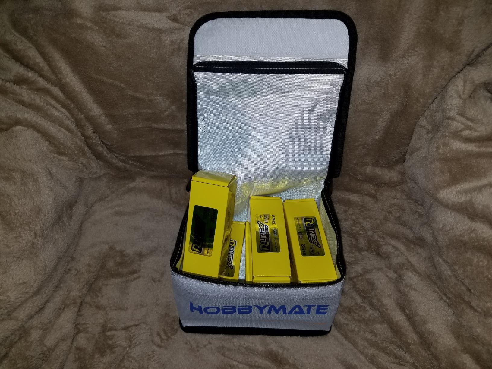 HOBBYMATE Lipo Battery Safe Bag - Fireproof Storage & Travel Bag with Double Zipper (8x6x6 inch) customer photo 1