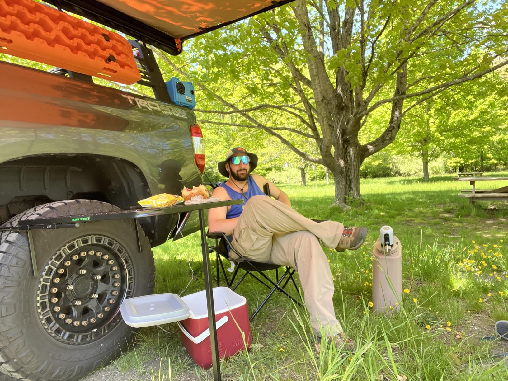 Tire Table Medium Steel Camping Table fits Tires Up to 40