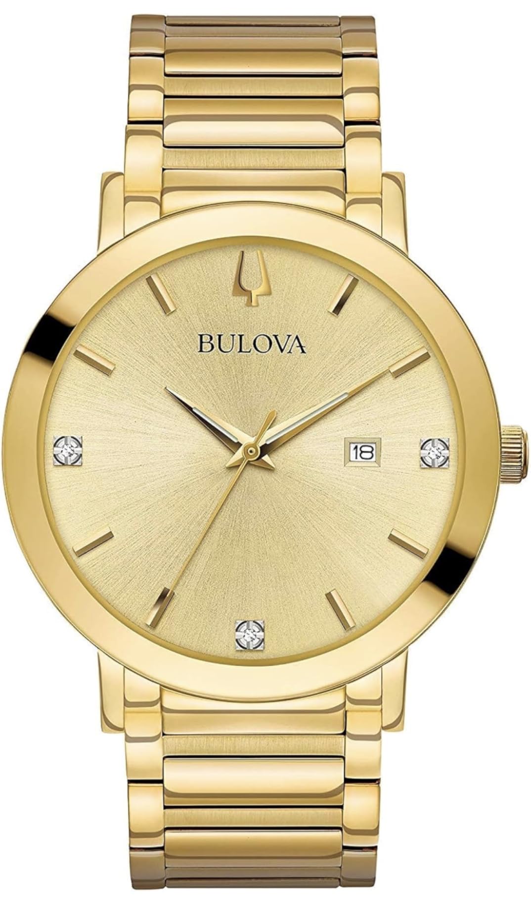 Men's 3-Hand Quartz Watch with Diamond Dial and Edge to Edge Crystal customer photo 1