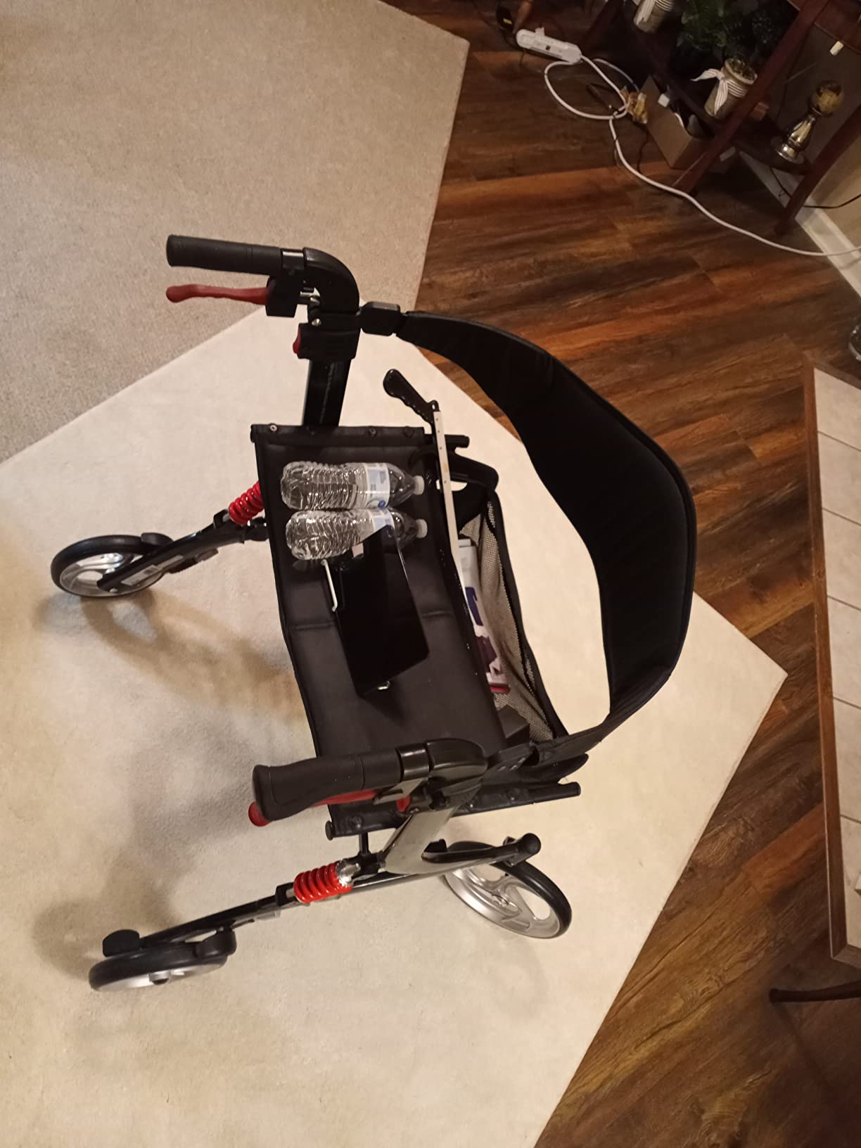 Drive Medical Nitro Heavy-Duty Foldable Rollator Walker with Seat, Black | Heavy-Duty Foldable Rollator Walker Featuring Built-In Seat for Rest and Added Convenience Daily for Everyday Use customer photo 2