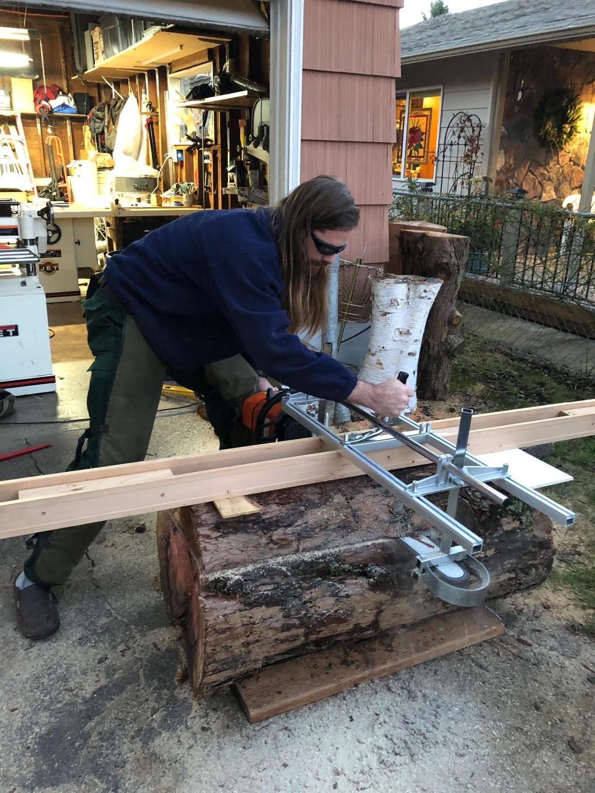 Portable Chainsaw Mill 36 Inches 304 stainless steel and Aluminum Planking Milling Bar Size 14 Inches to 36 Inches customer photo 1