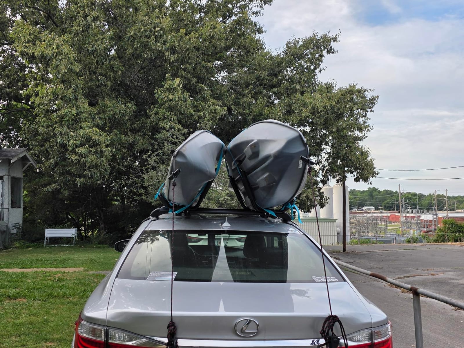 2 Pairs Heavy Duty Kayak Rack-Includes 4 Pcs Ratchet Tie-Mount on Car Roof Top Crossbar-Easy to Carry Kayak Canoe Boat Surf Ski (J-Bar Rack) customer photo 1